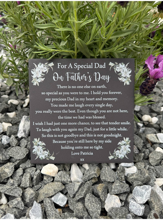 Lilies Father’s Day memorial tile