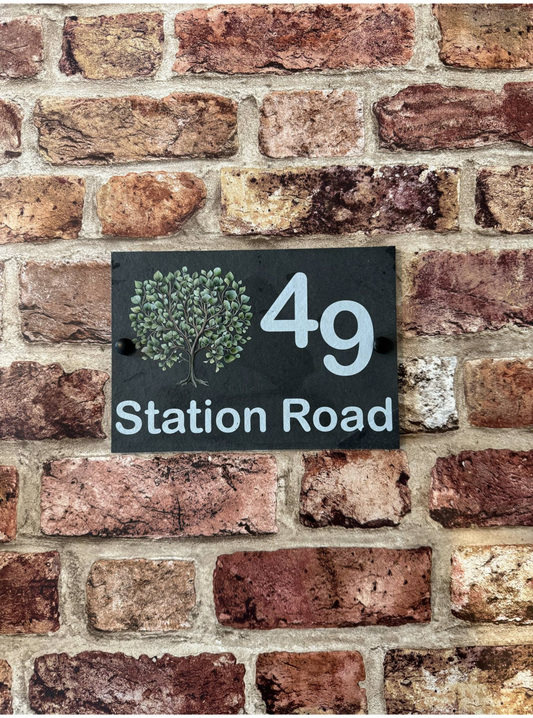 Family tree of life slate house sign