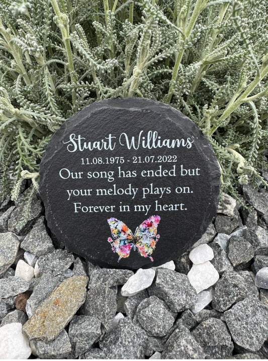 Our song has ended memorial slate