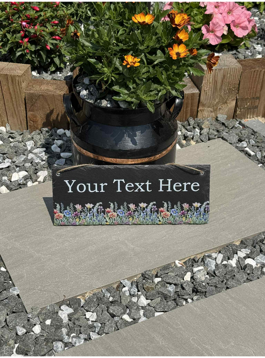 Your text hanging slate sign
