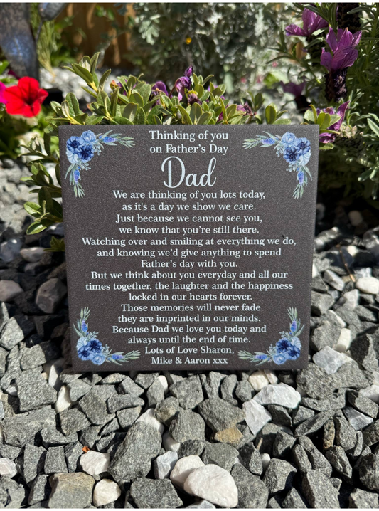 Thinking of you on Father’s Day memorial tile