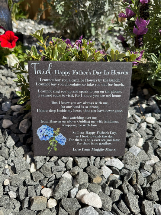 I cannot buy you a card Father’s Day memorial tile