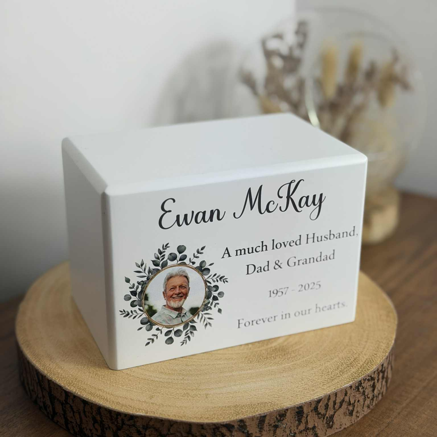 Personalised Memorial Urn For Ashes