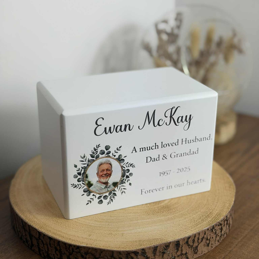 Personalised Memorial Urn For Ashes