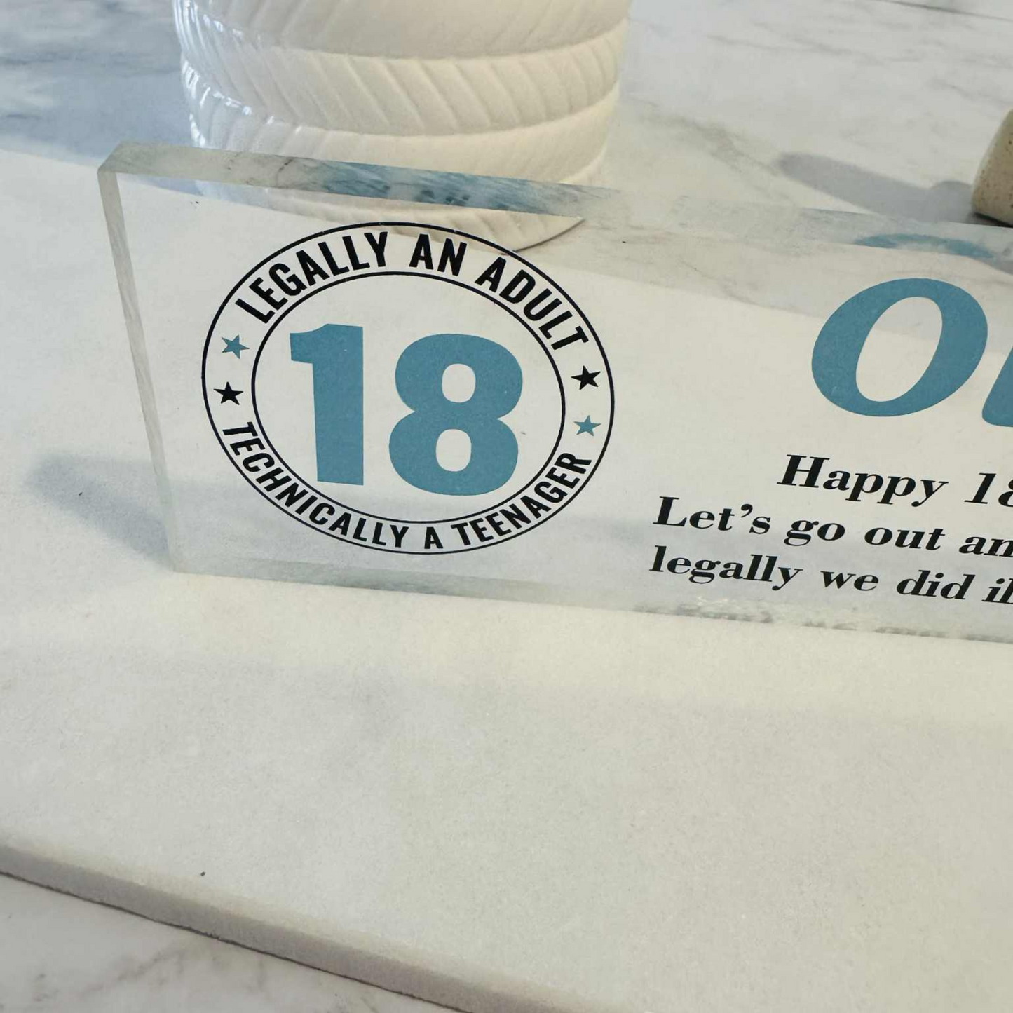 18th Birthday Desk Top Plaque Keepsake