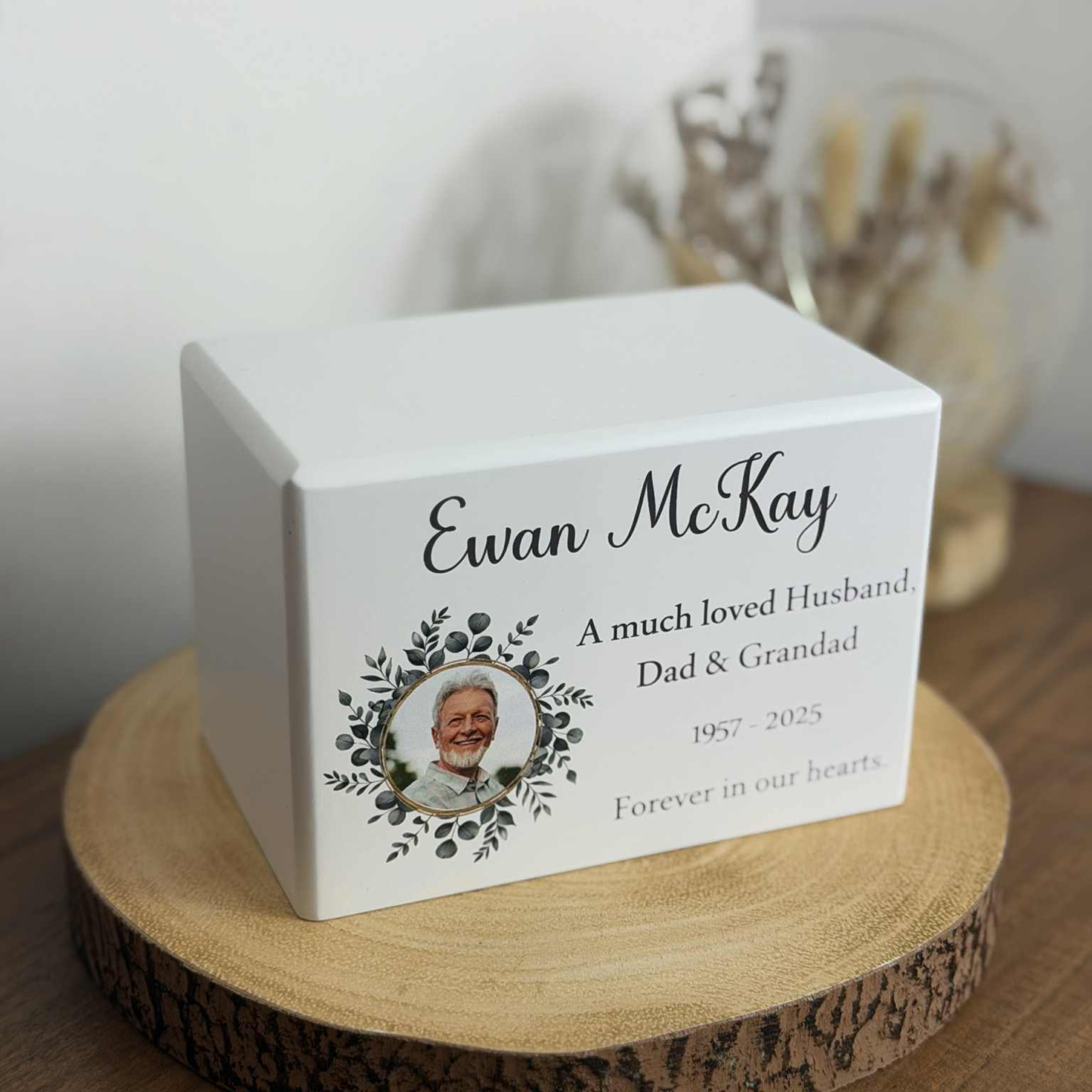 Personalised Memorial Urn For Ashes