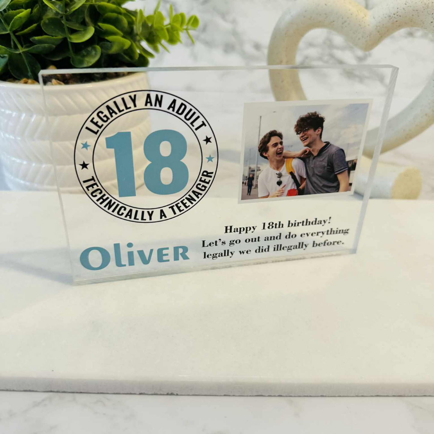 18th Birthday Photo Block Keepsake