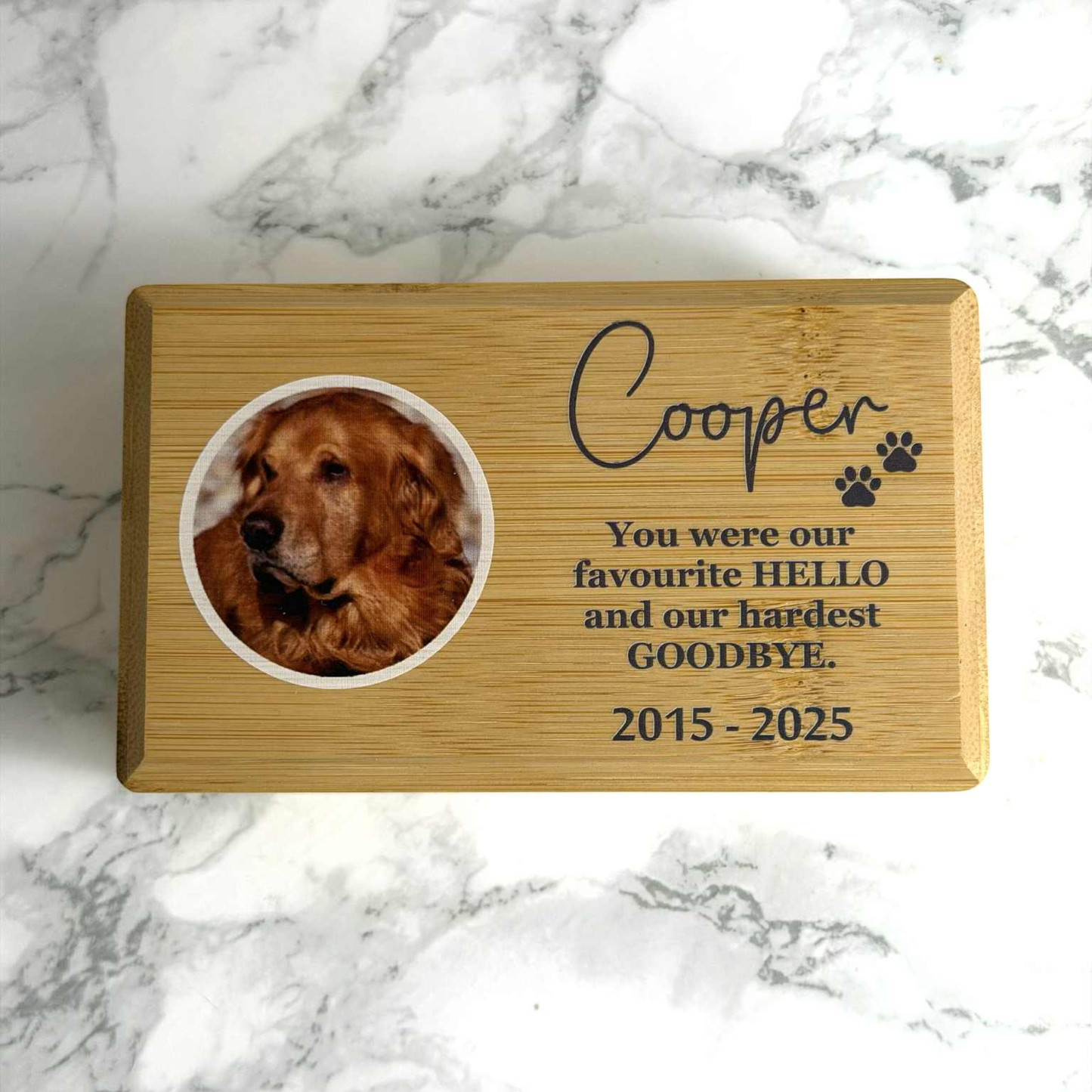 Personalised Pet Memorial Urn For Pet Ashes