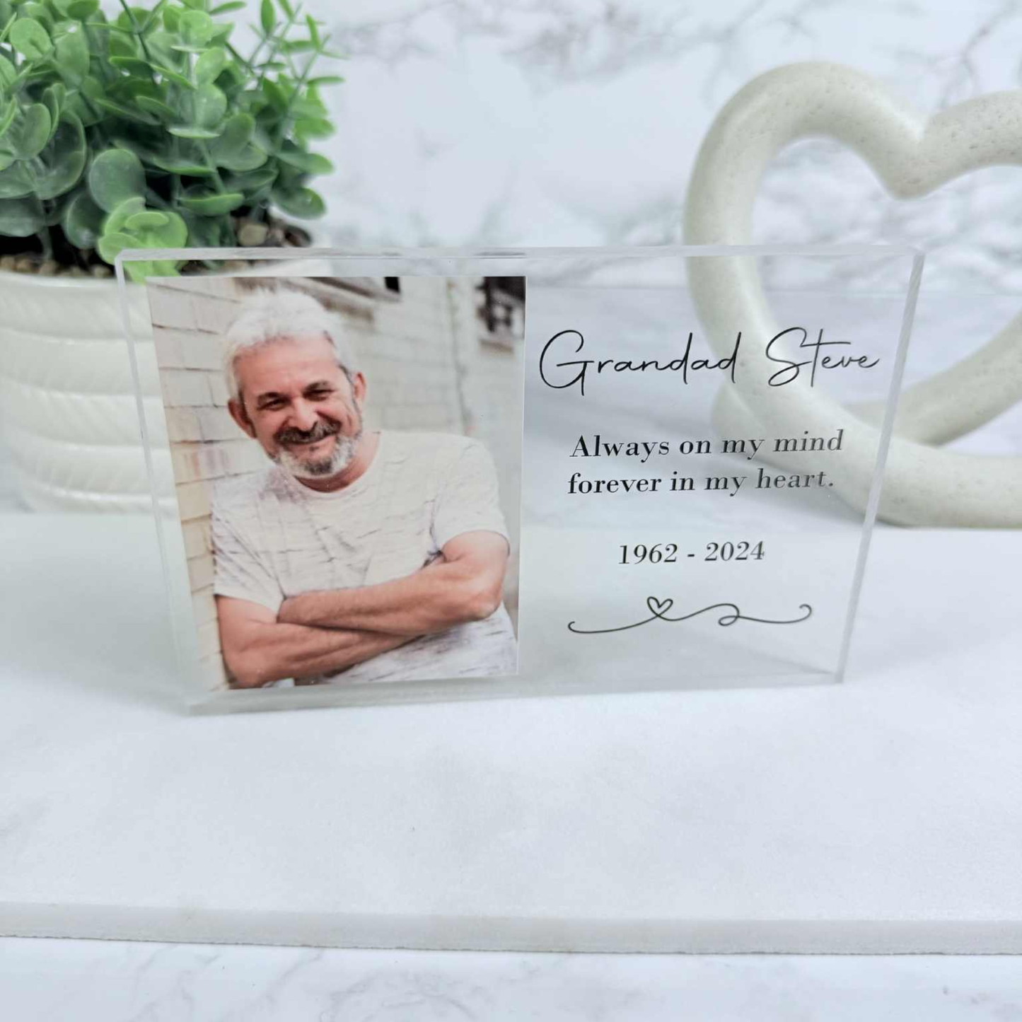 Acrylic Memorial Photo Block