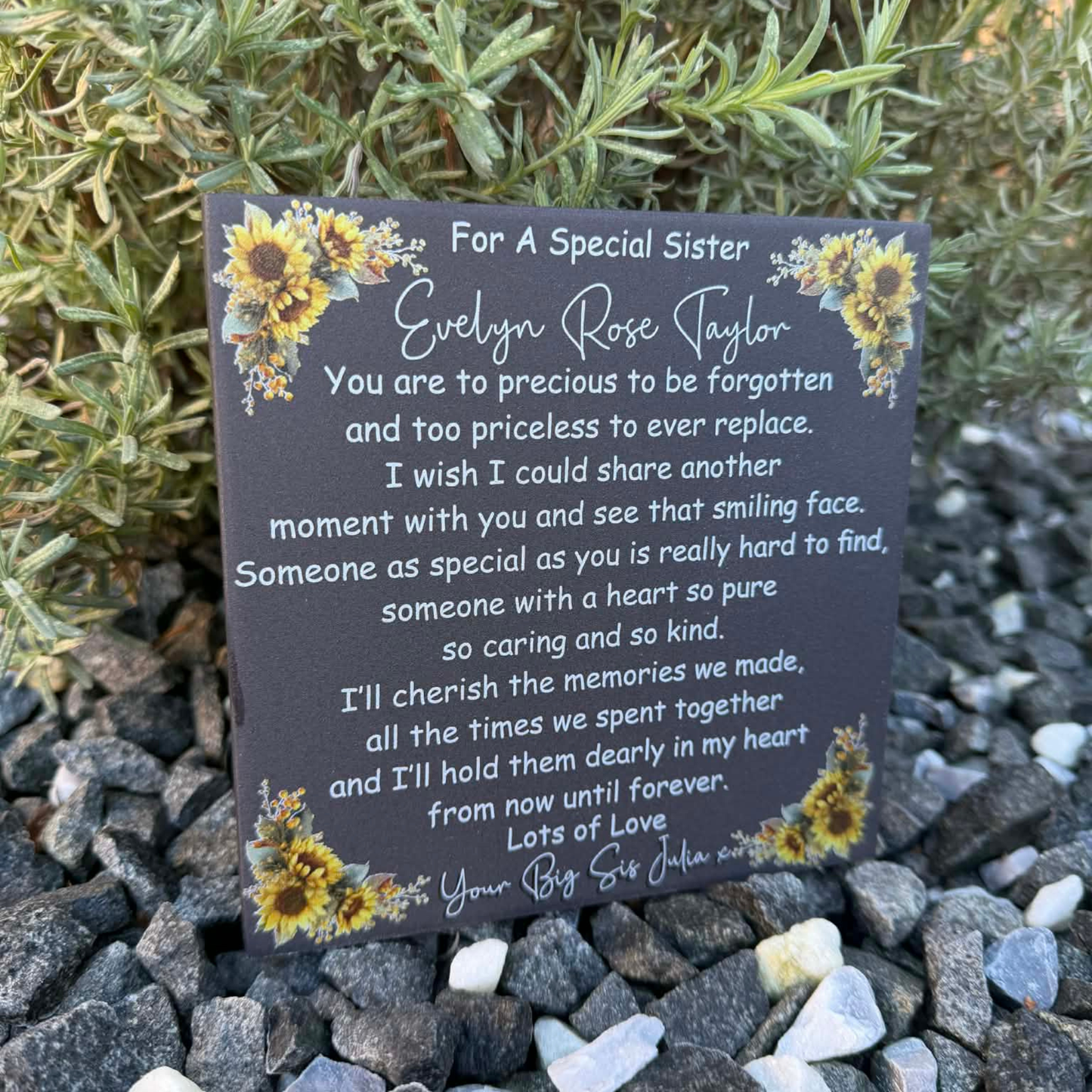 You are to precious to be forgotten memorial tile