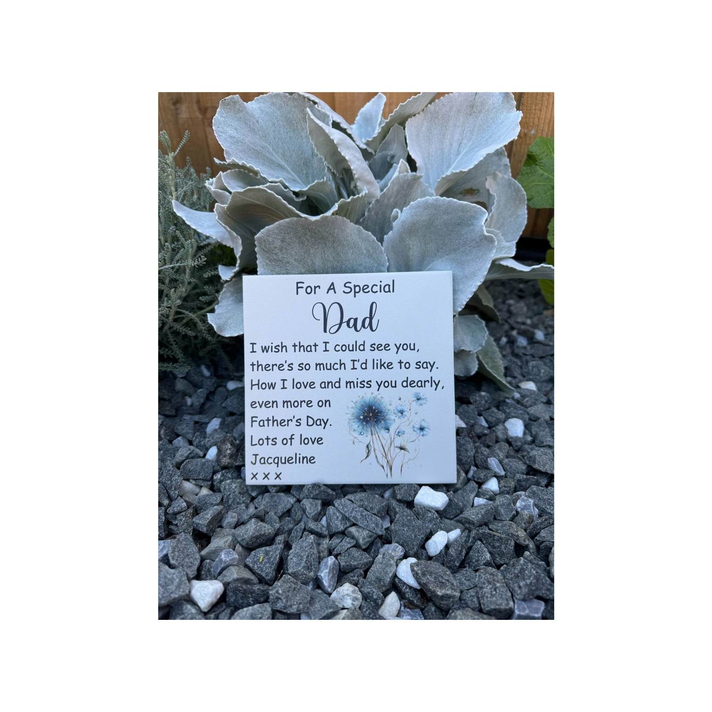For a special Dad on Father’s Day memorial tile