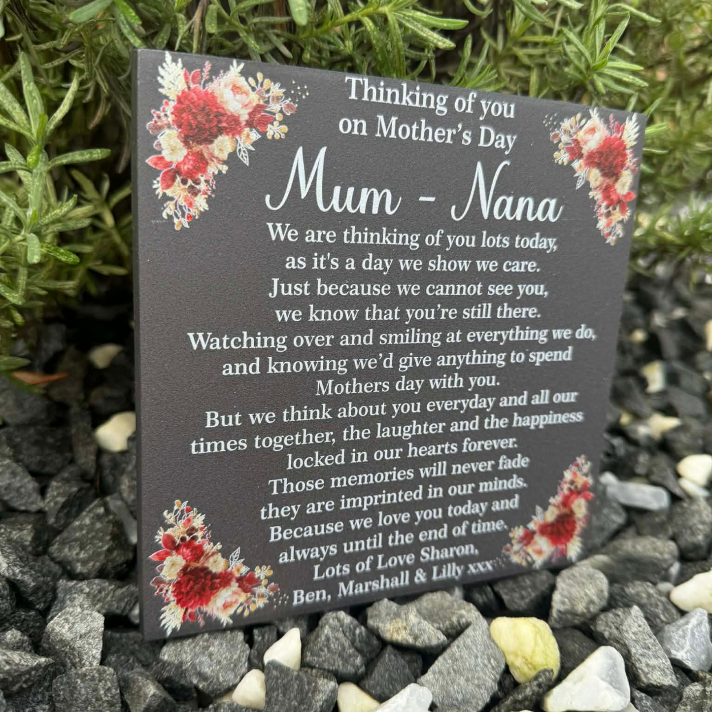Mother’s Day we are thinking of you lots today memorial