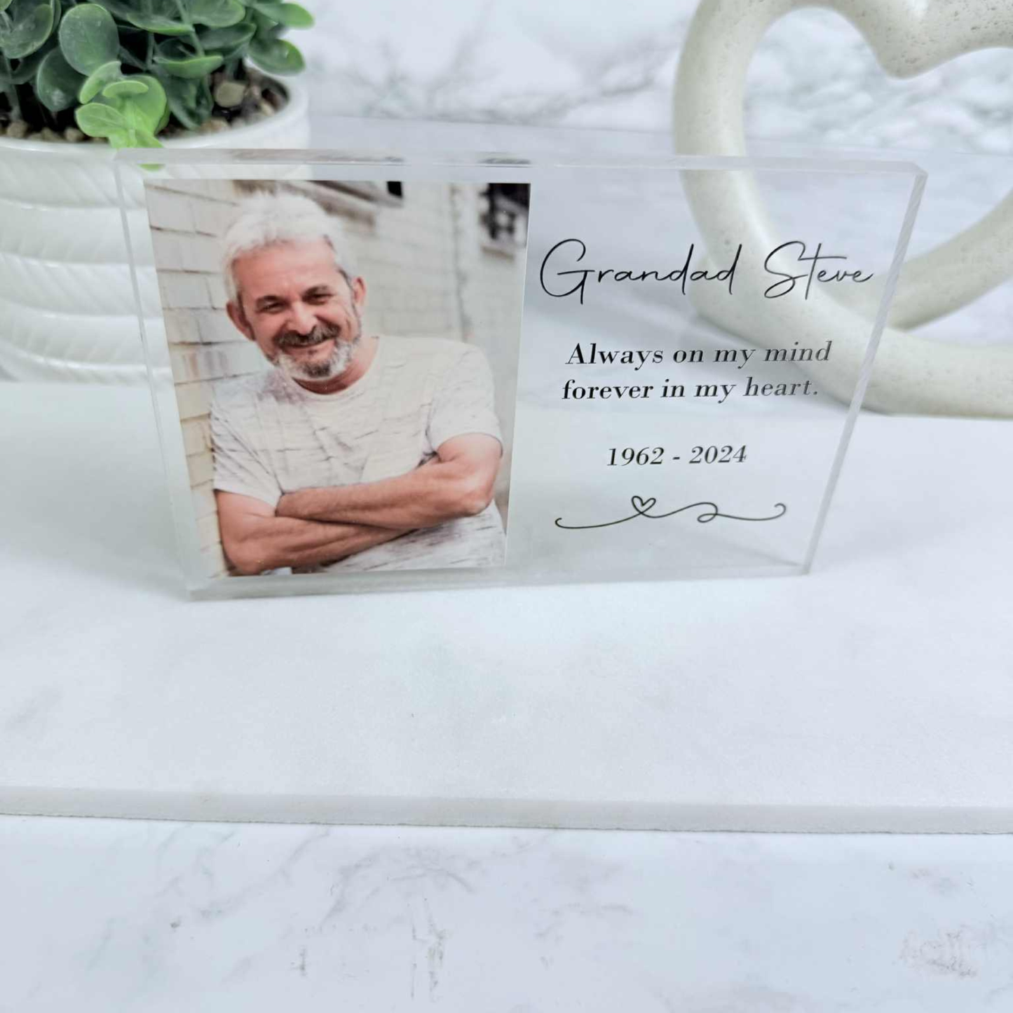 Acrylic Memorial Photo Block