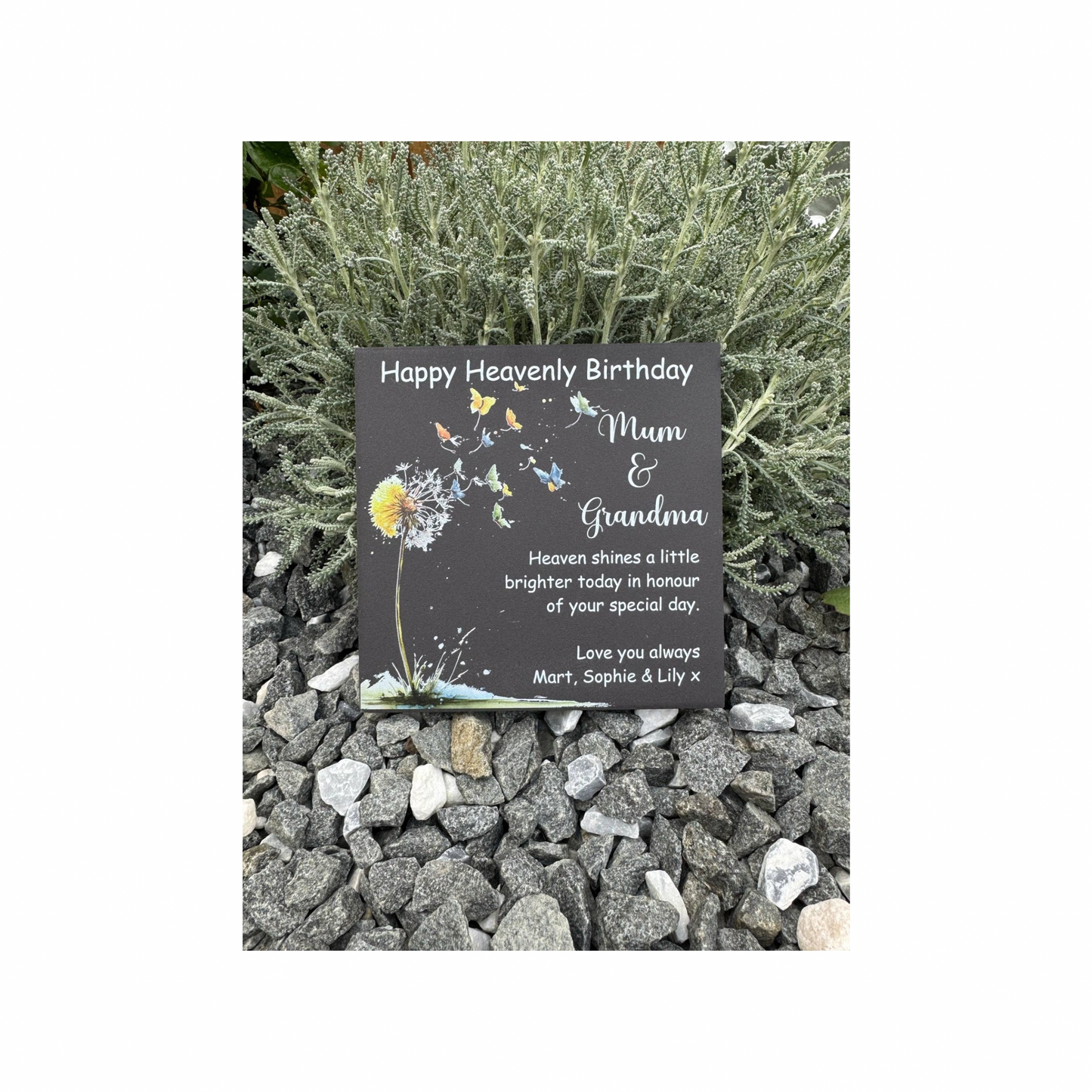 Happy heavenly Birthday, Heaven shines a little brighter memorial tile.