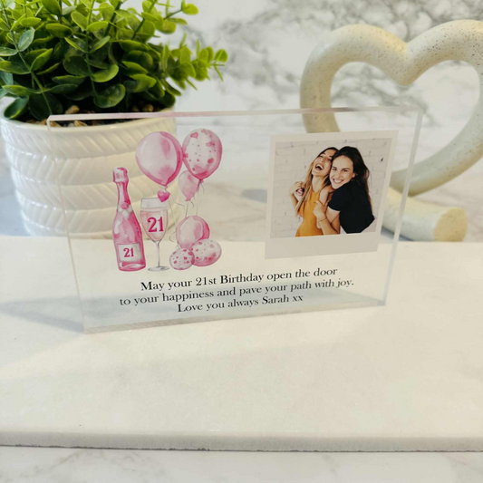 21st Birthday Photo Block Keepsake