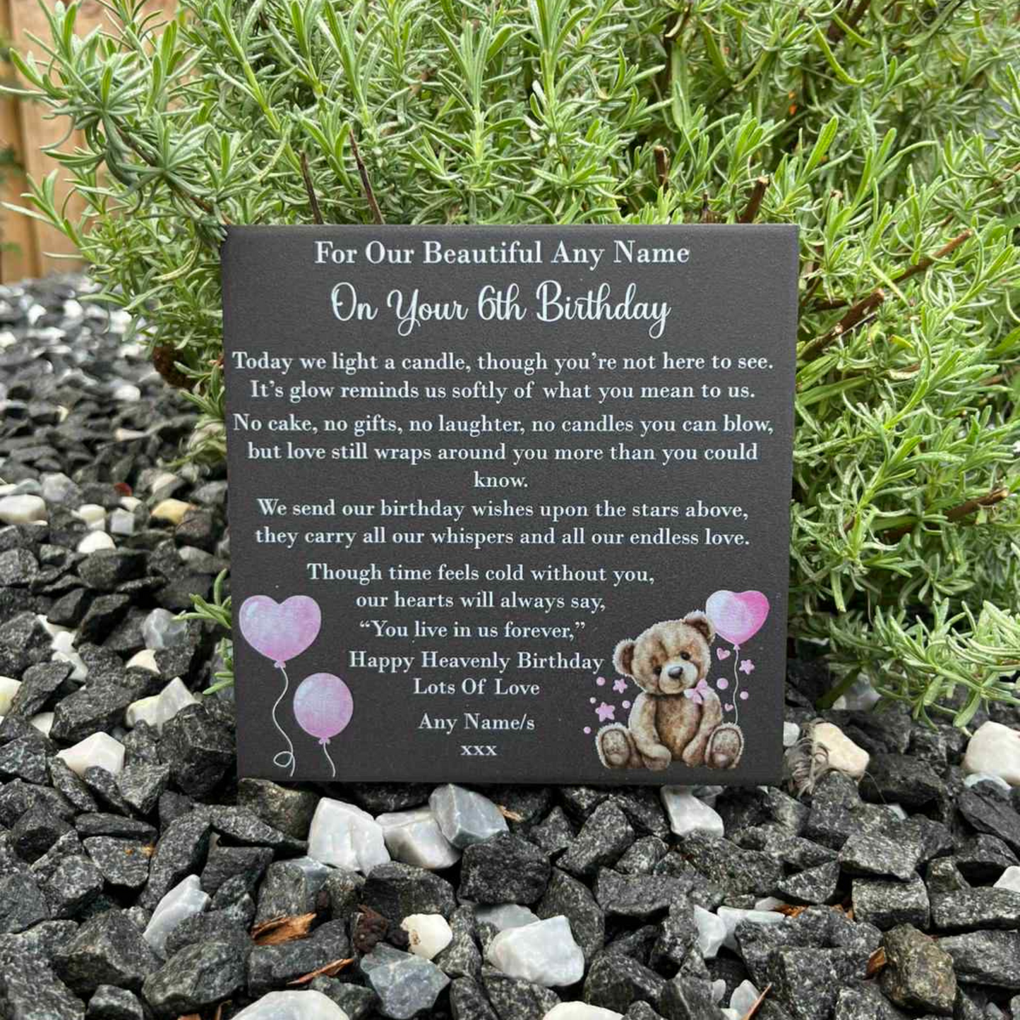 Today we light a candle birthday memorial tile