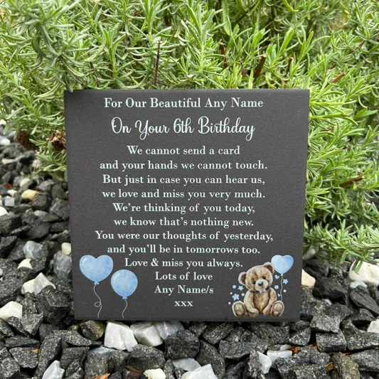 We cannot send a card birthday blue memorial tile
