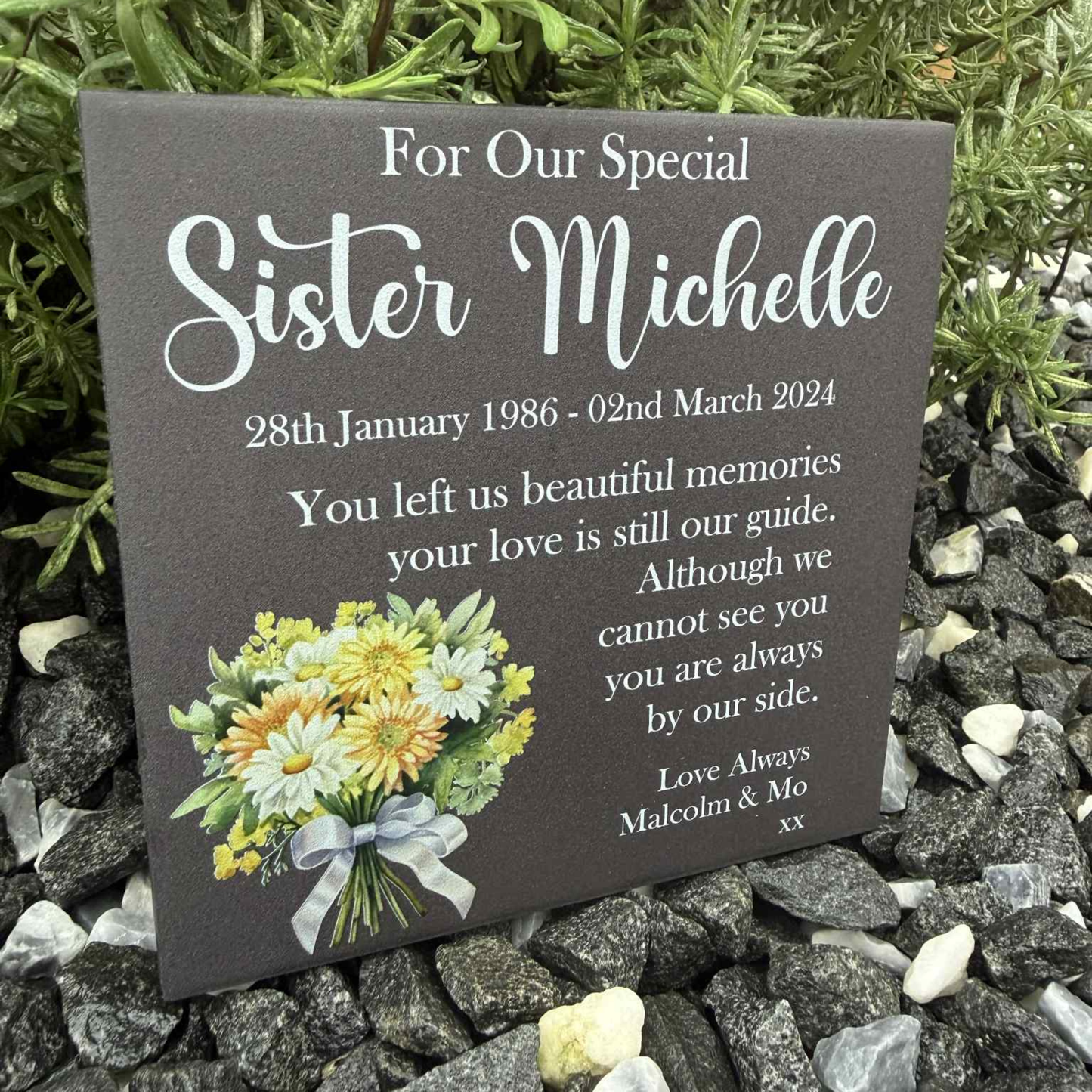 You Left Beautiful Memories Memorial Tile