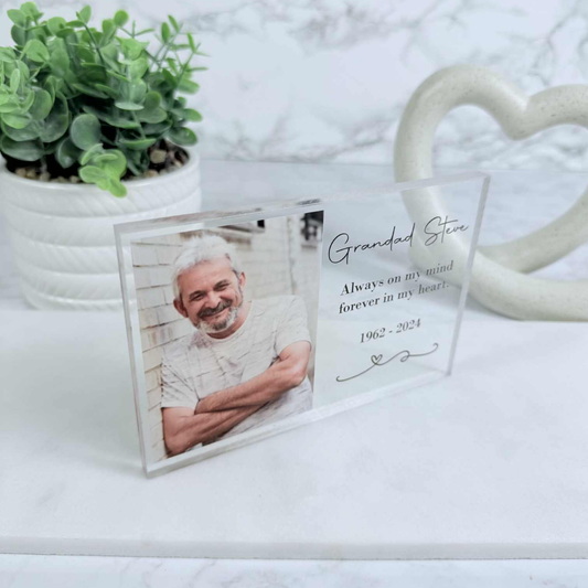 Acrylic Memorial Photo Block