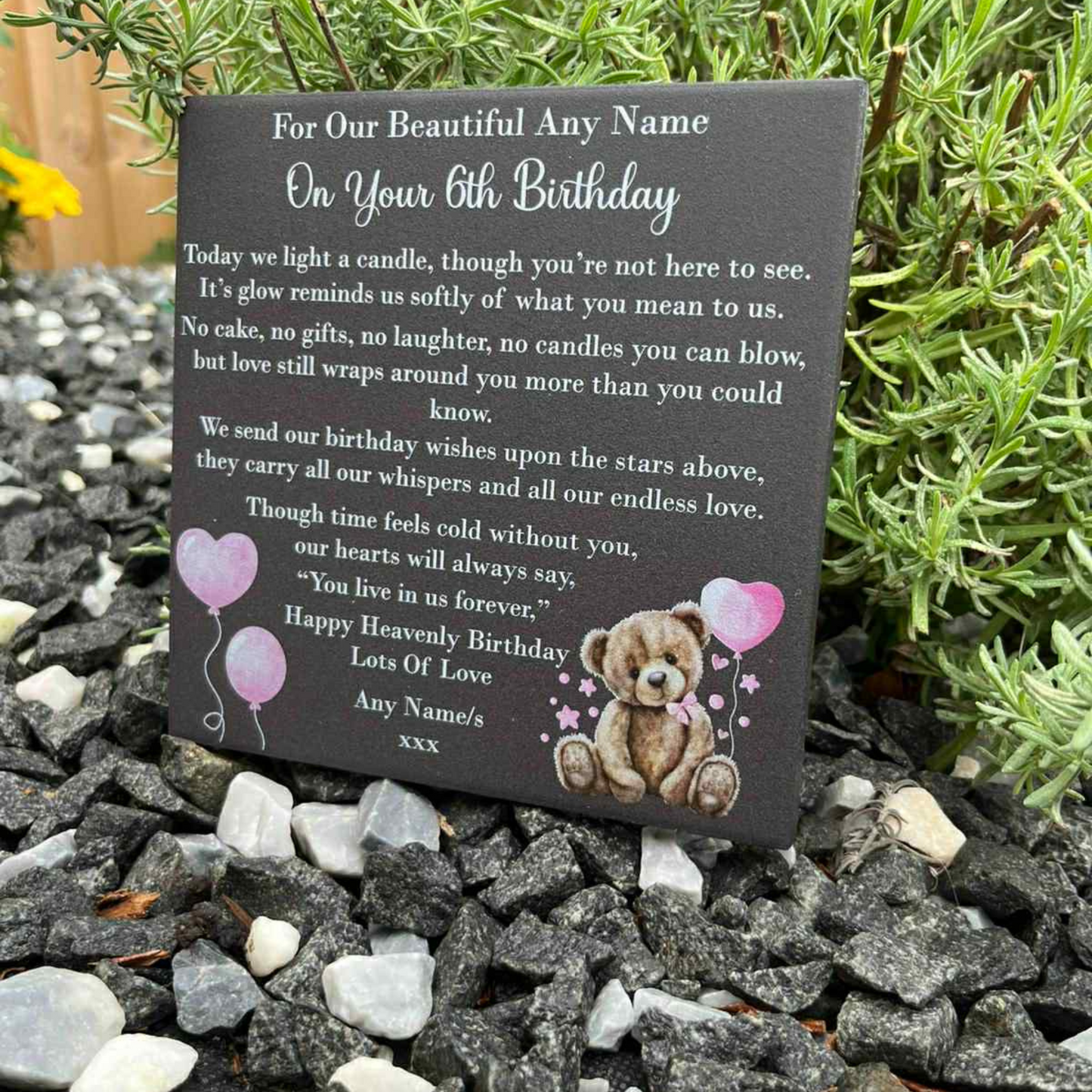 Today we light a candle birthday memorial tile