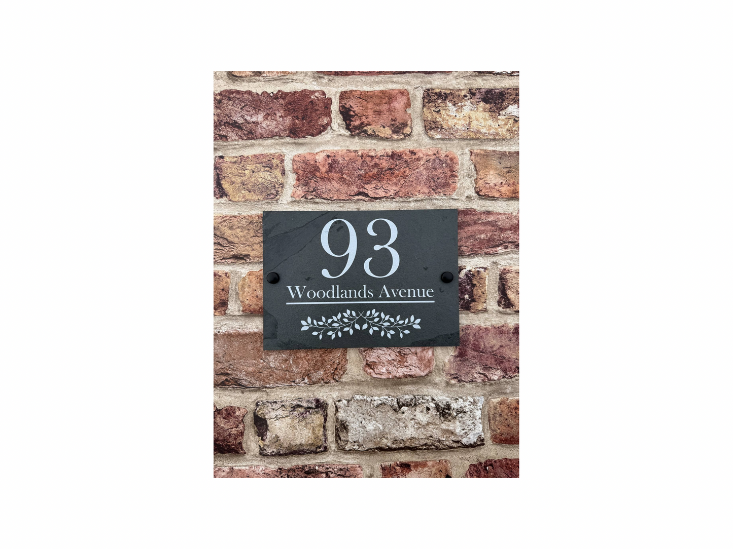 Rustic farmhouse slate house sign