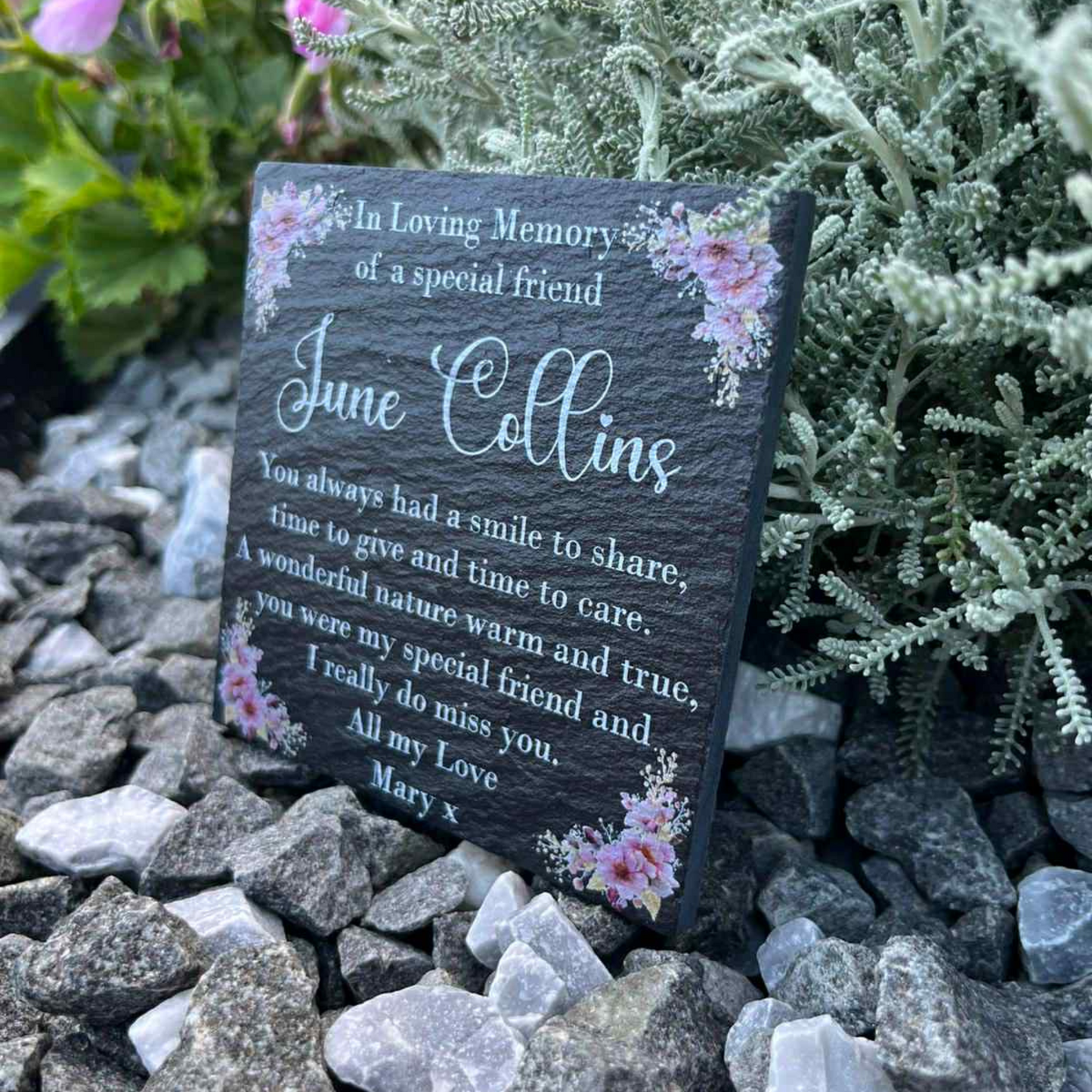 Special friend slate memorial