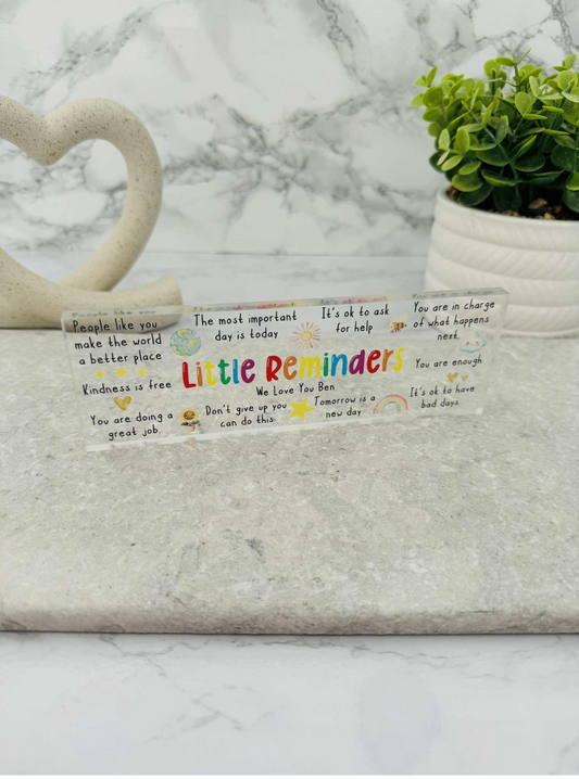 Little reminders inspirational desk top plaque