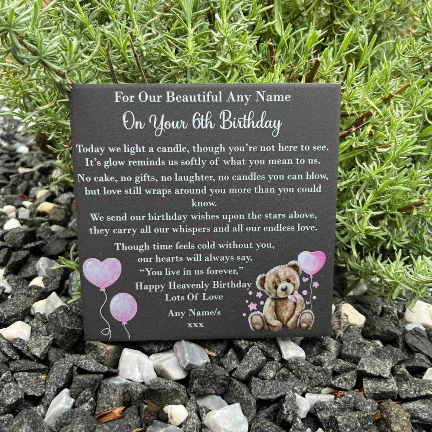 Today we light a candle birthday memorial tile