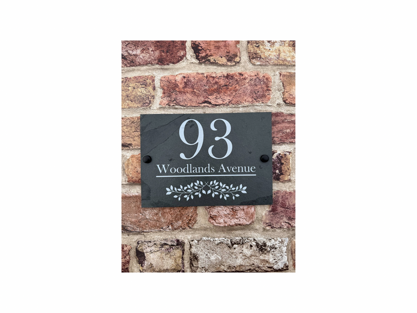 Rustic farmhouse slate house sign