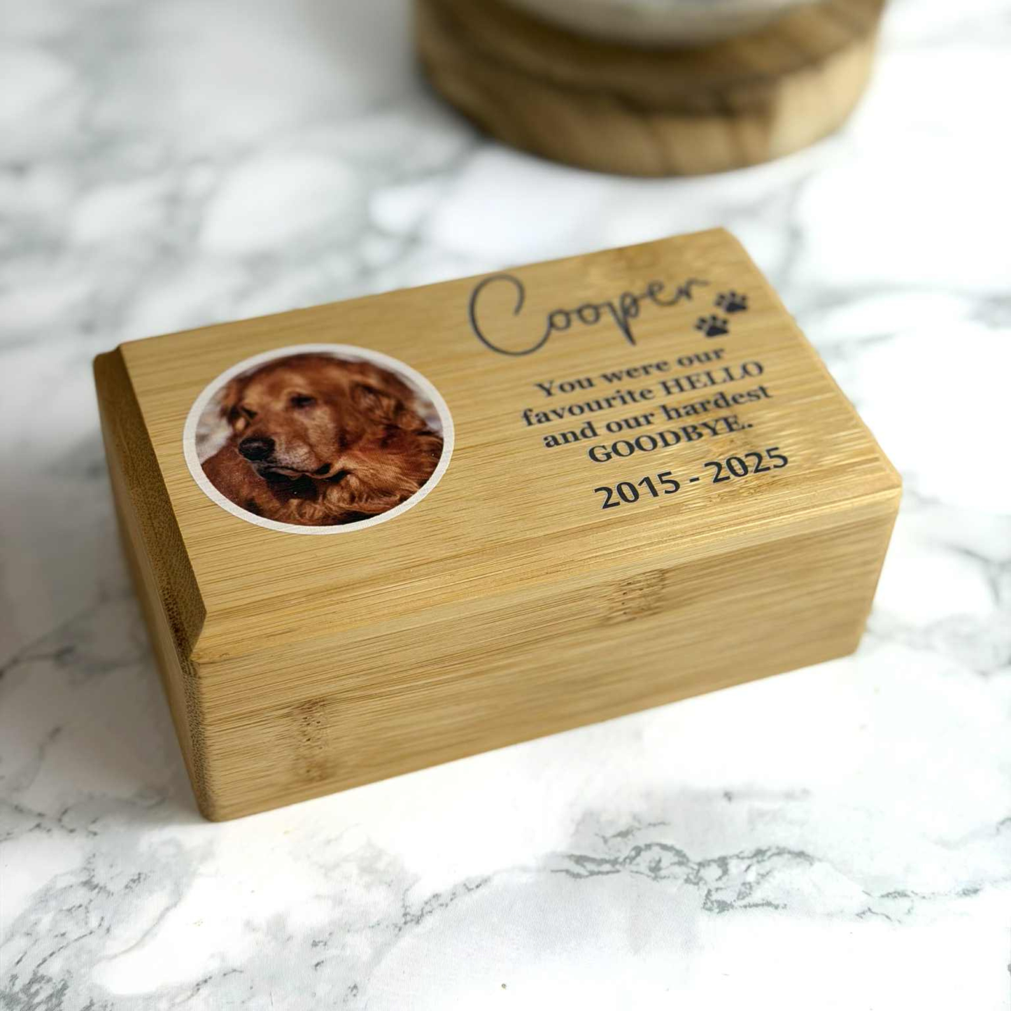 Personalised Pet Memorial Urn For Pet Ashes