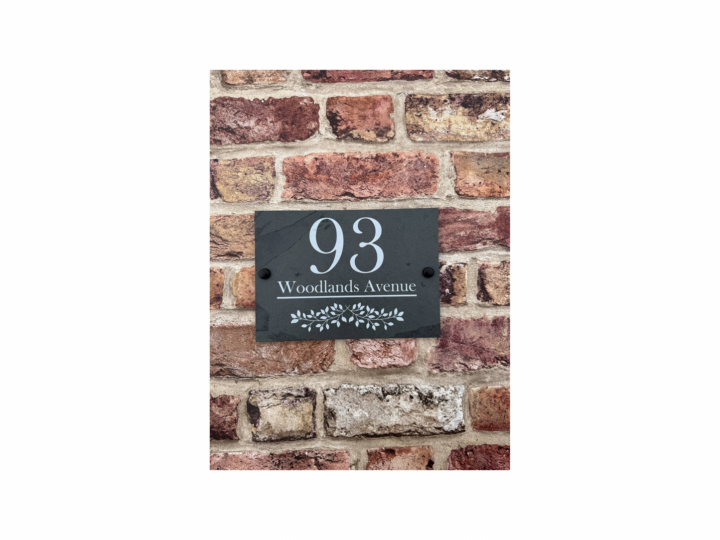 Rustic farmhouse slate house sign