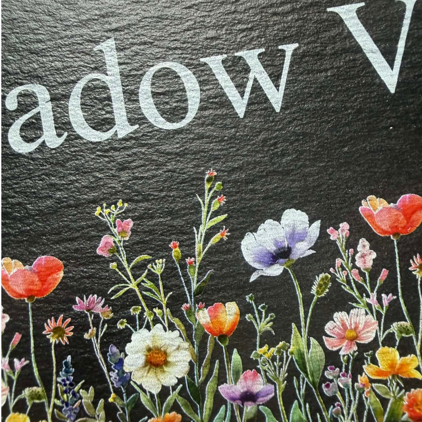 Wildflowers slate house sign