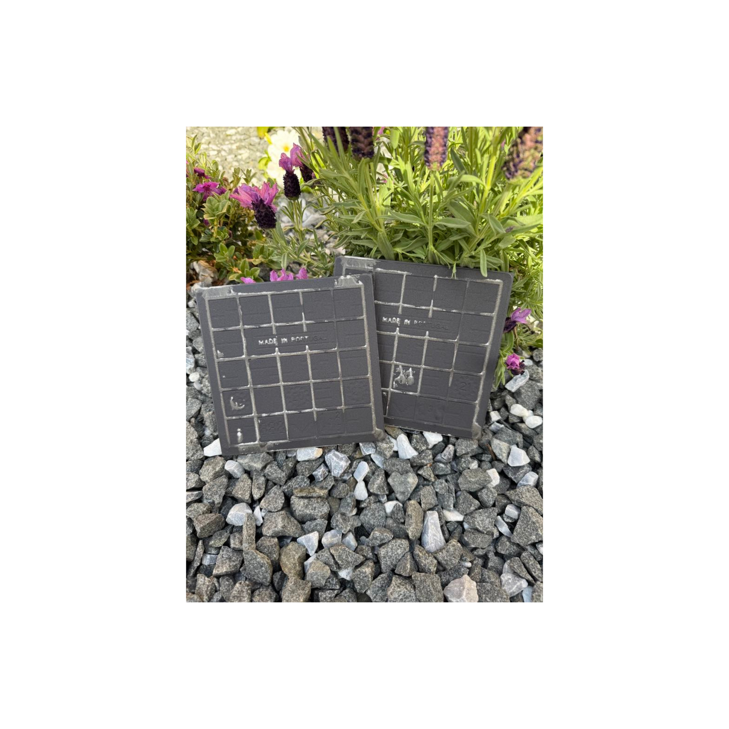 Father’s Day blue floral corners memorial tile