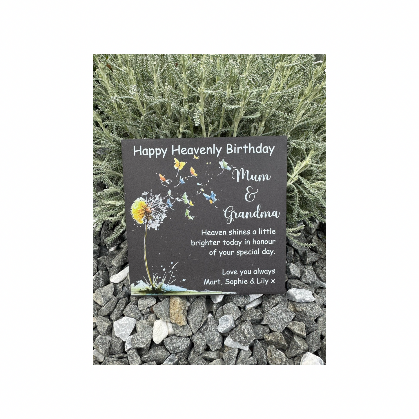 Happy heavenly Birthday, Heaven shines a little brighter memorial tile.