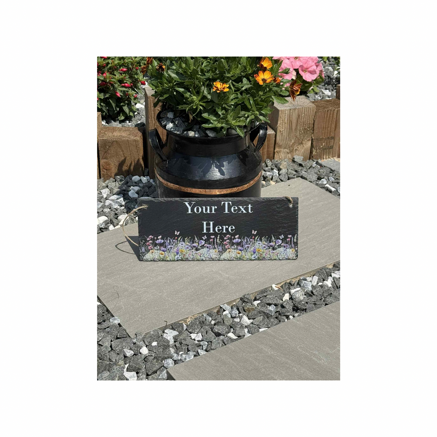 Your text hanging slate sign