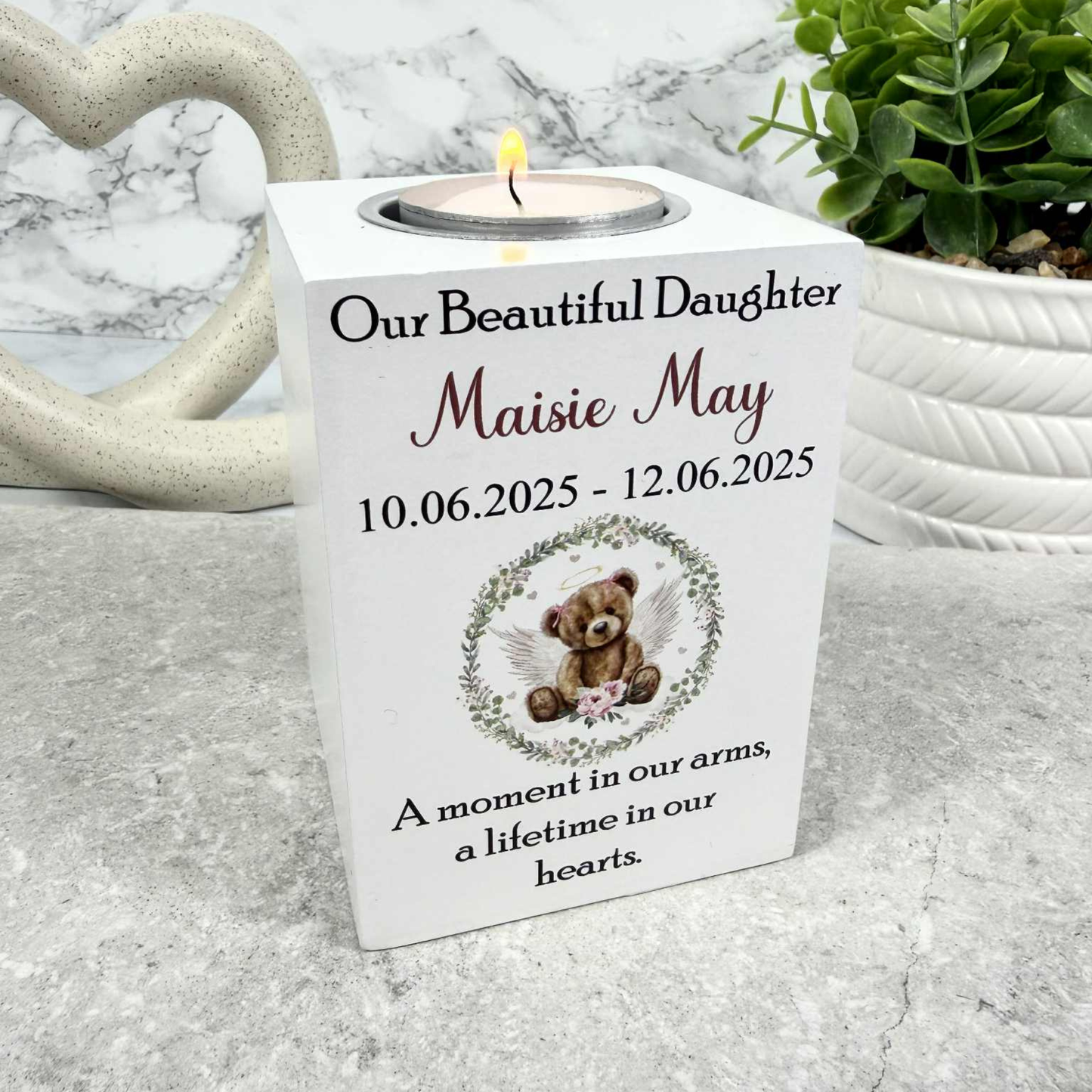 A Moment In Our Arms Memorial Tealight Holder