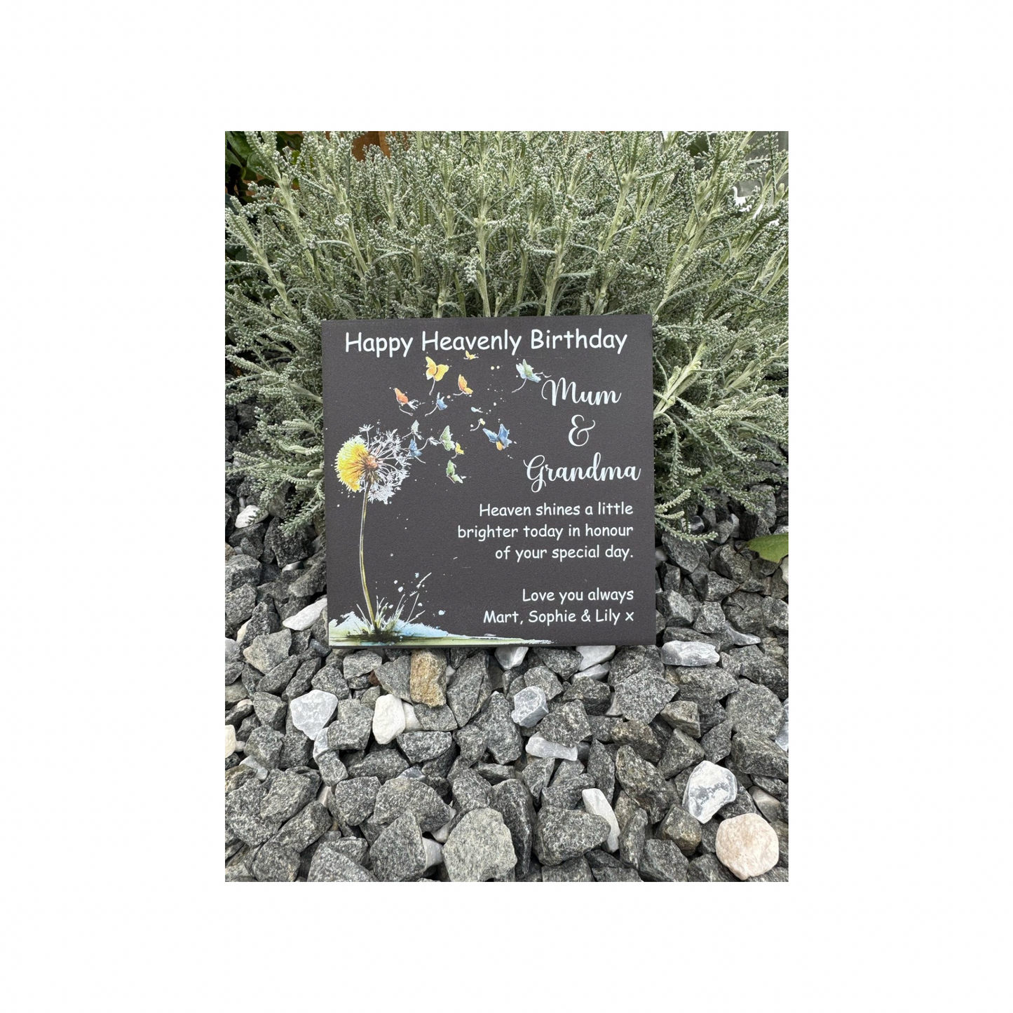 Happy heavenly Birthday, Heaven shines a little brighter memorial tile.