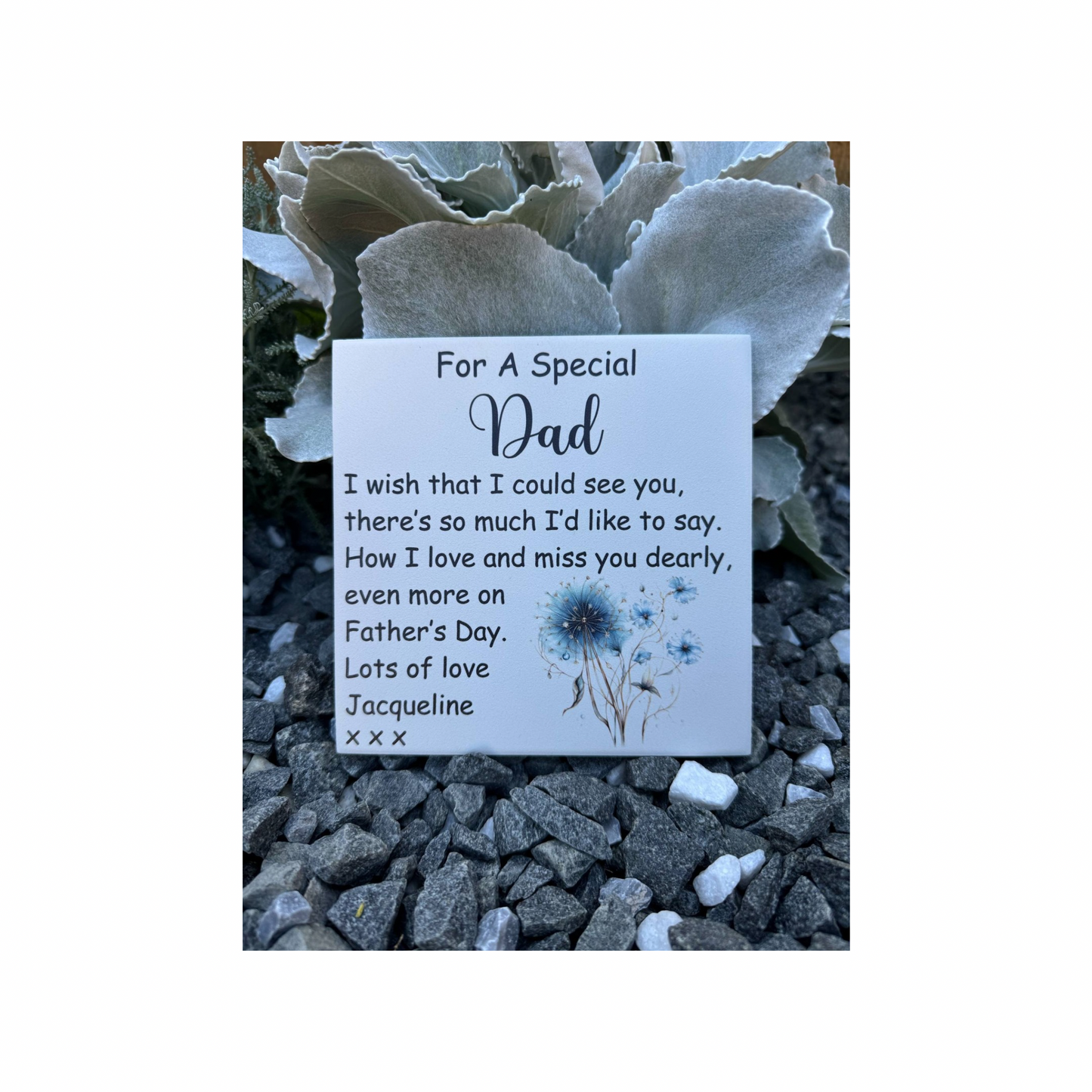 For a special Dad on Father’s Day memorial tile