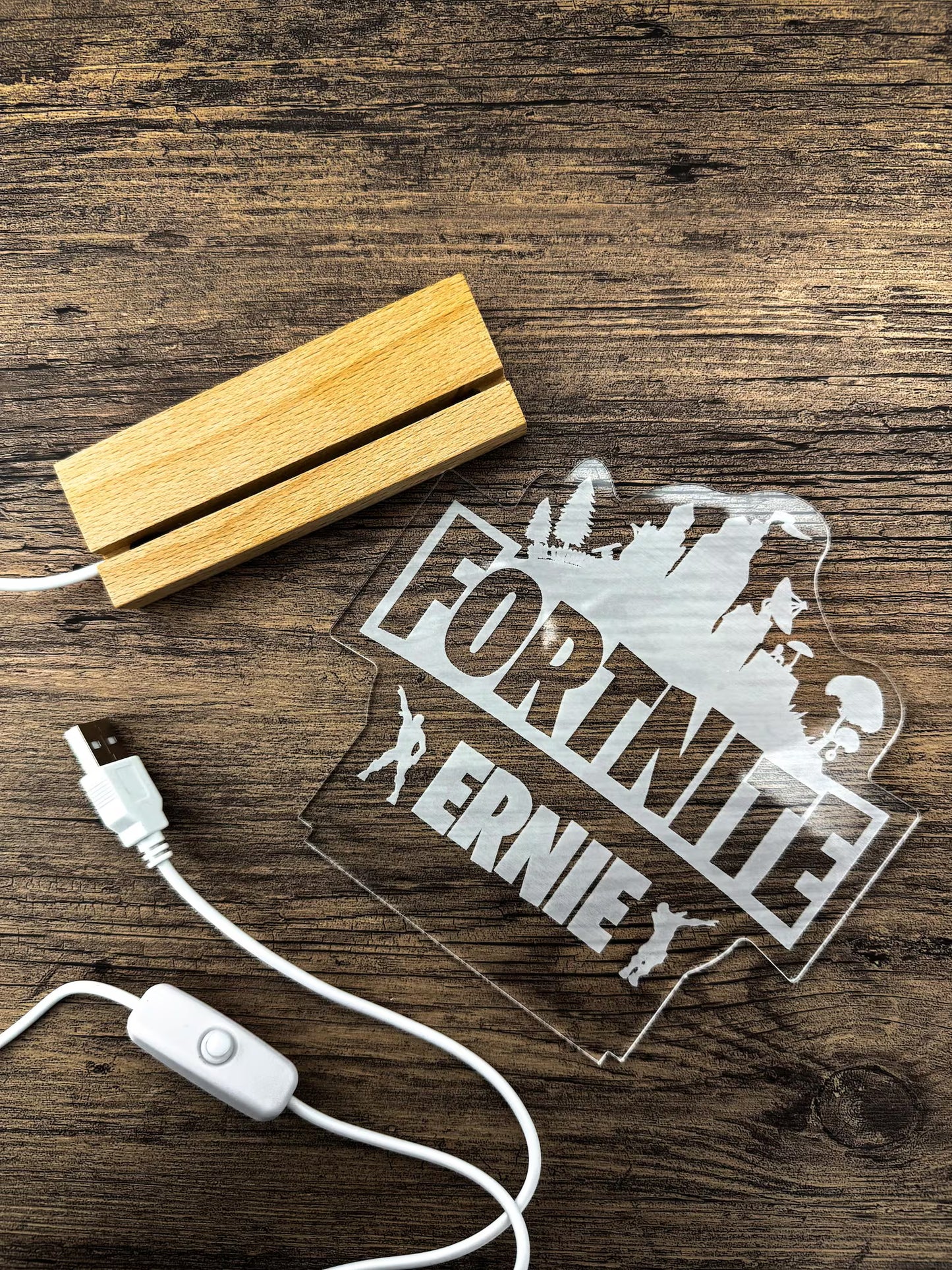 Personalised Gamer Night Light | Battle Royale LED Desk Lamp