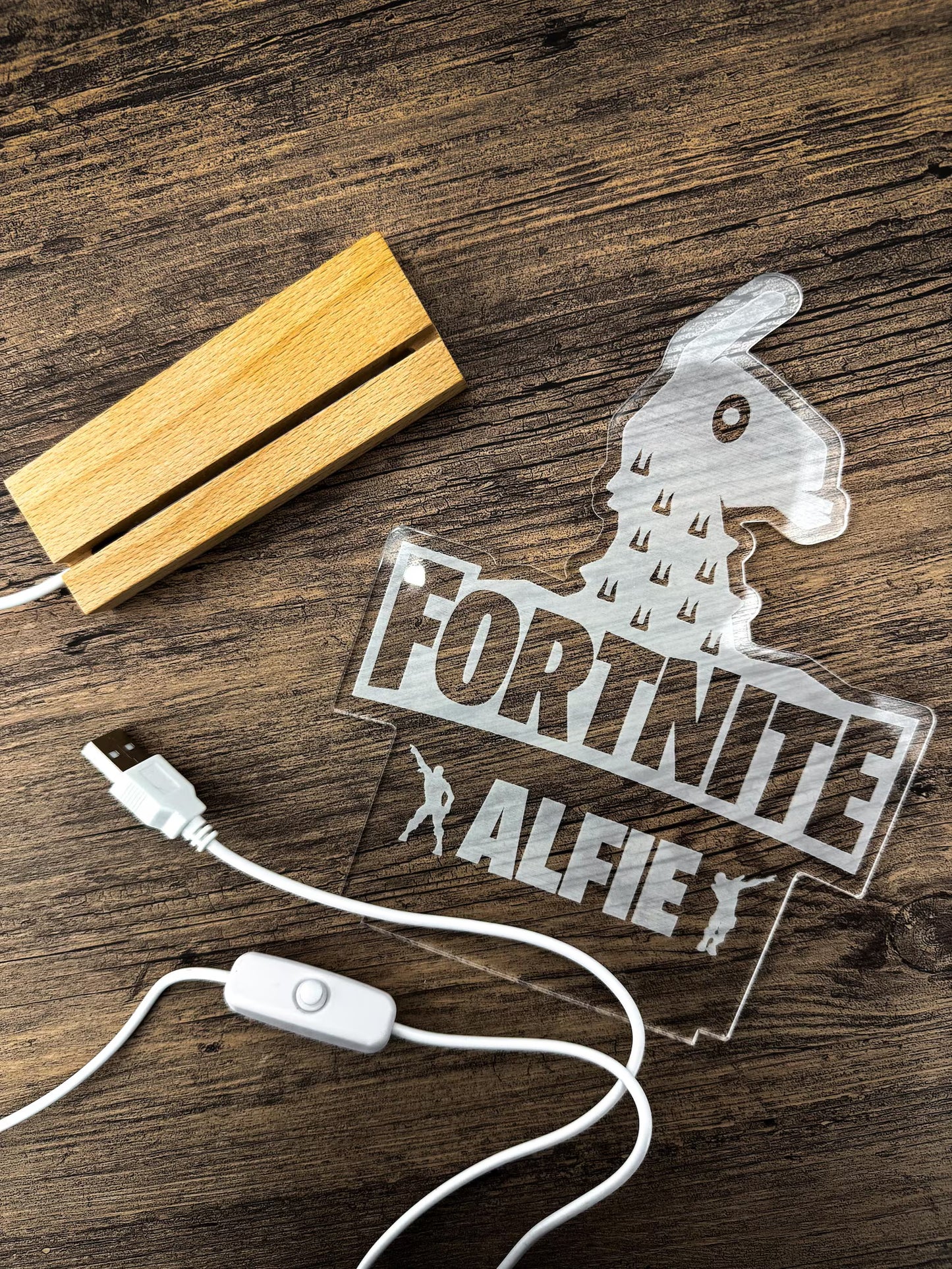 Personalised Gamer Night Light | Battle Royale LED Desk Lamp