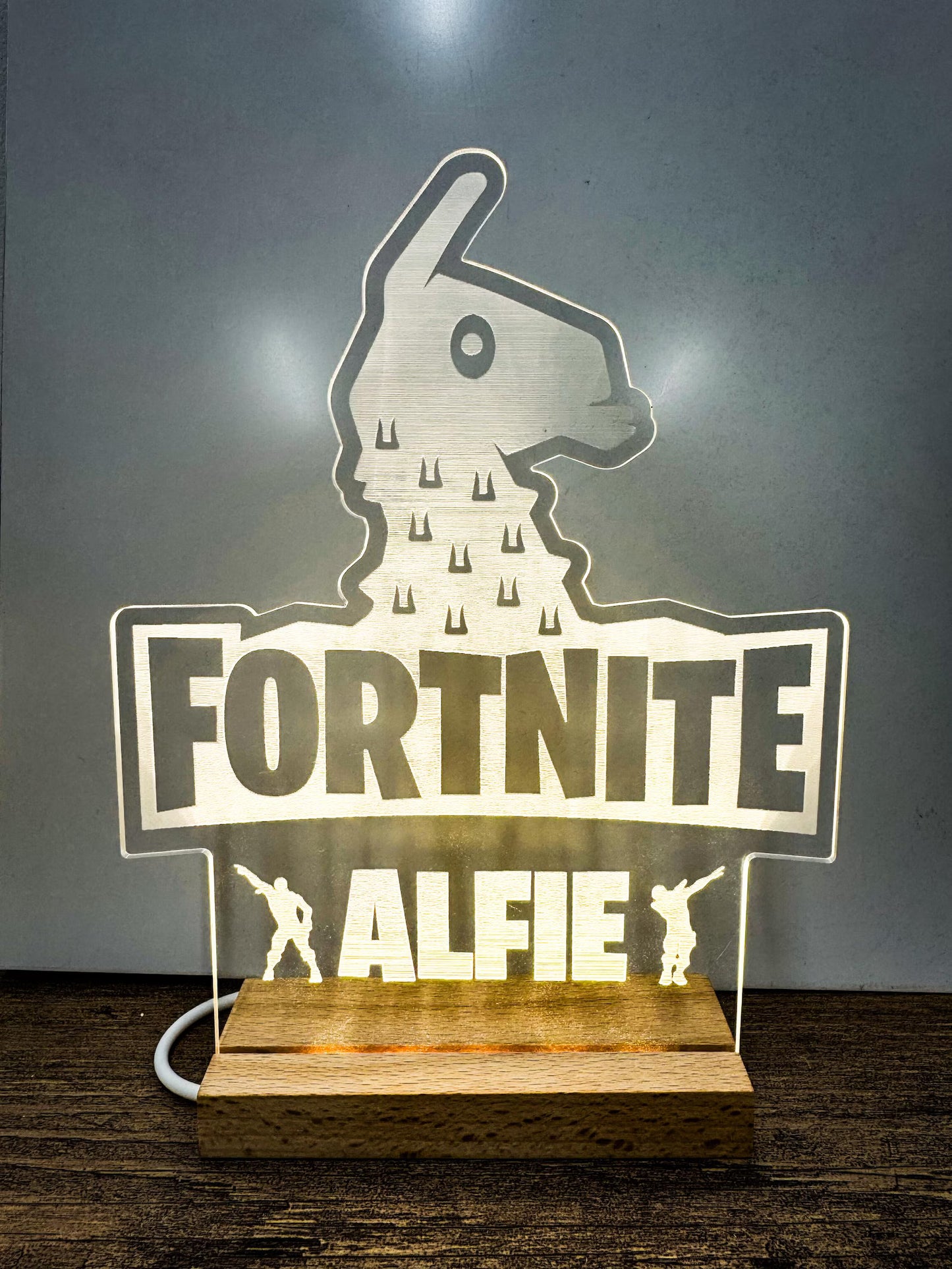Personalised Gamer Night Light | Battle Royale LED Desk Lamp