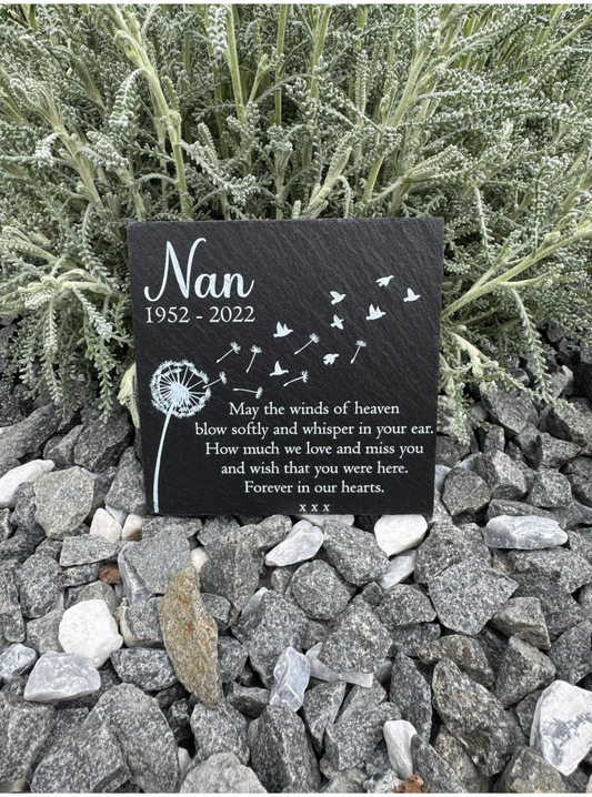 May the winds of heaven memorial slate