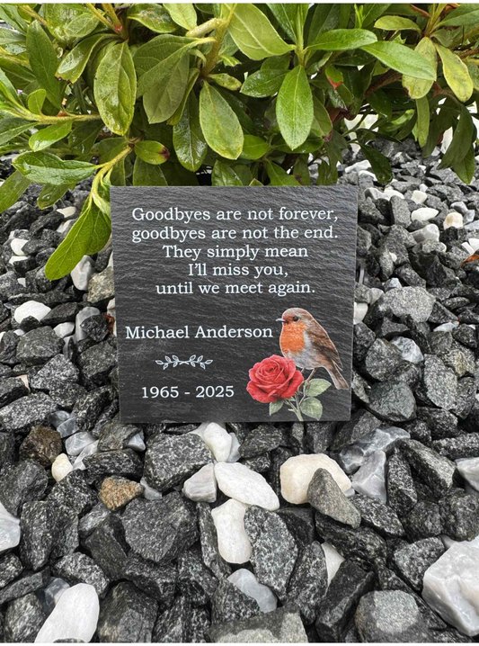 Robin memorial slate
