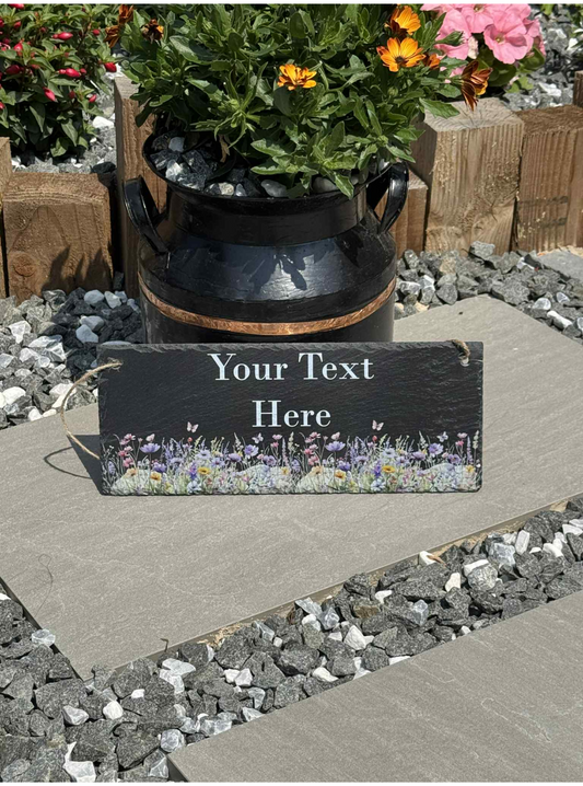 Your text hanging slate sign