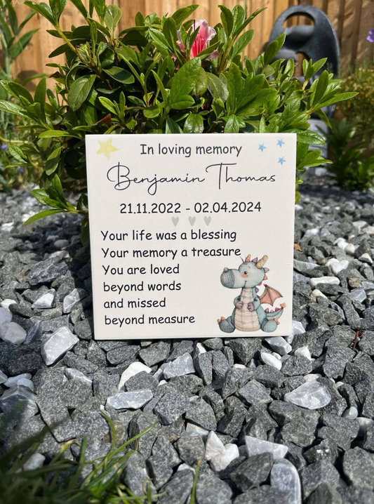 Dragon memorial tile