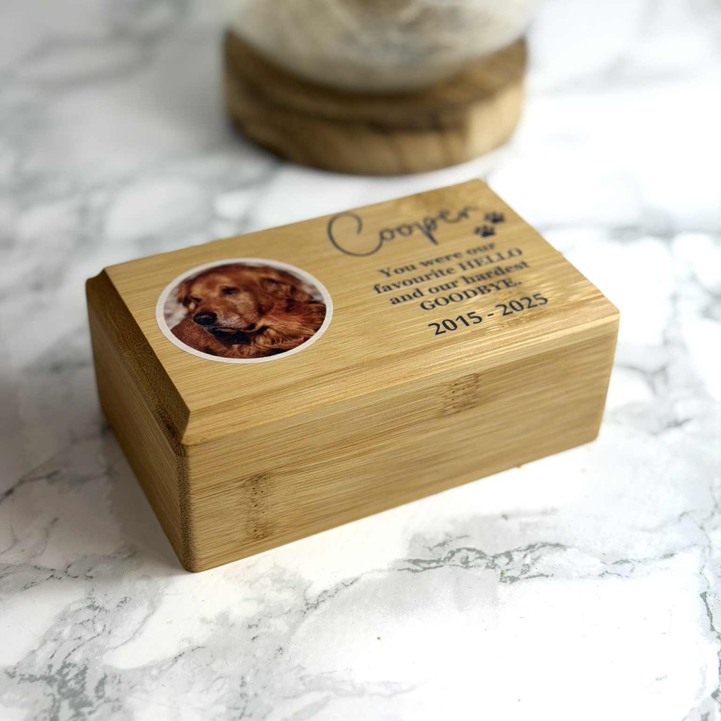 Personalised Pet Memorial Urn For Pet Ashes