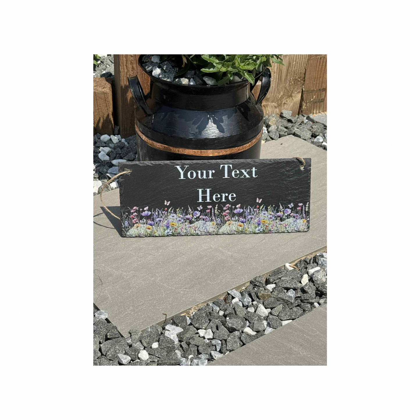 Your text hanging slate sign