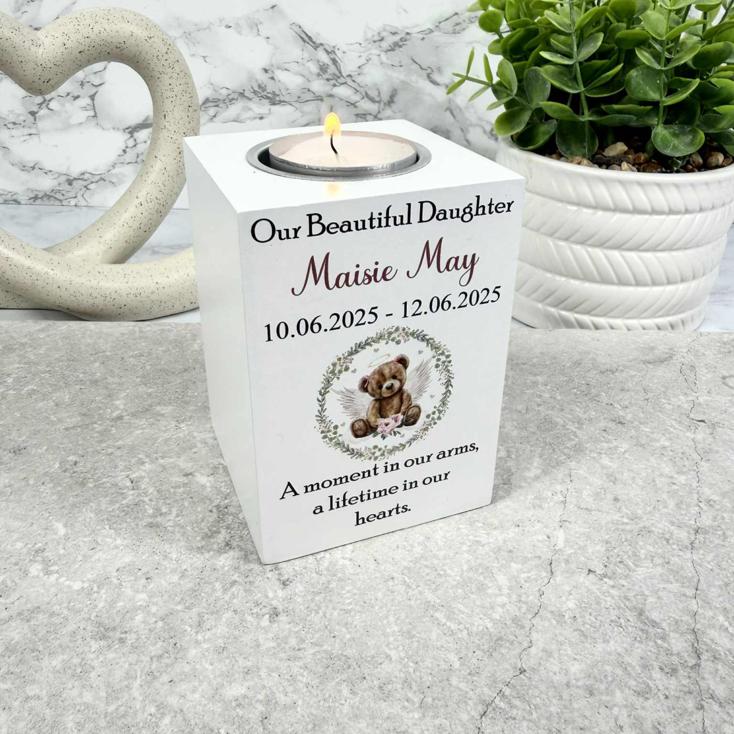 A Moment In Our Arms Memorial Tealight Holder
