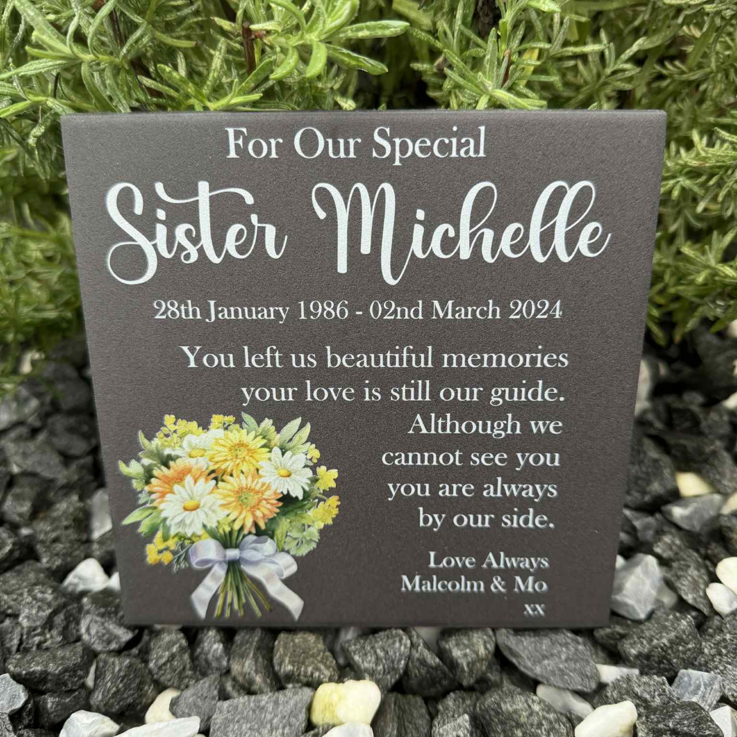 You Left Beautiful Memories Memorial Tile