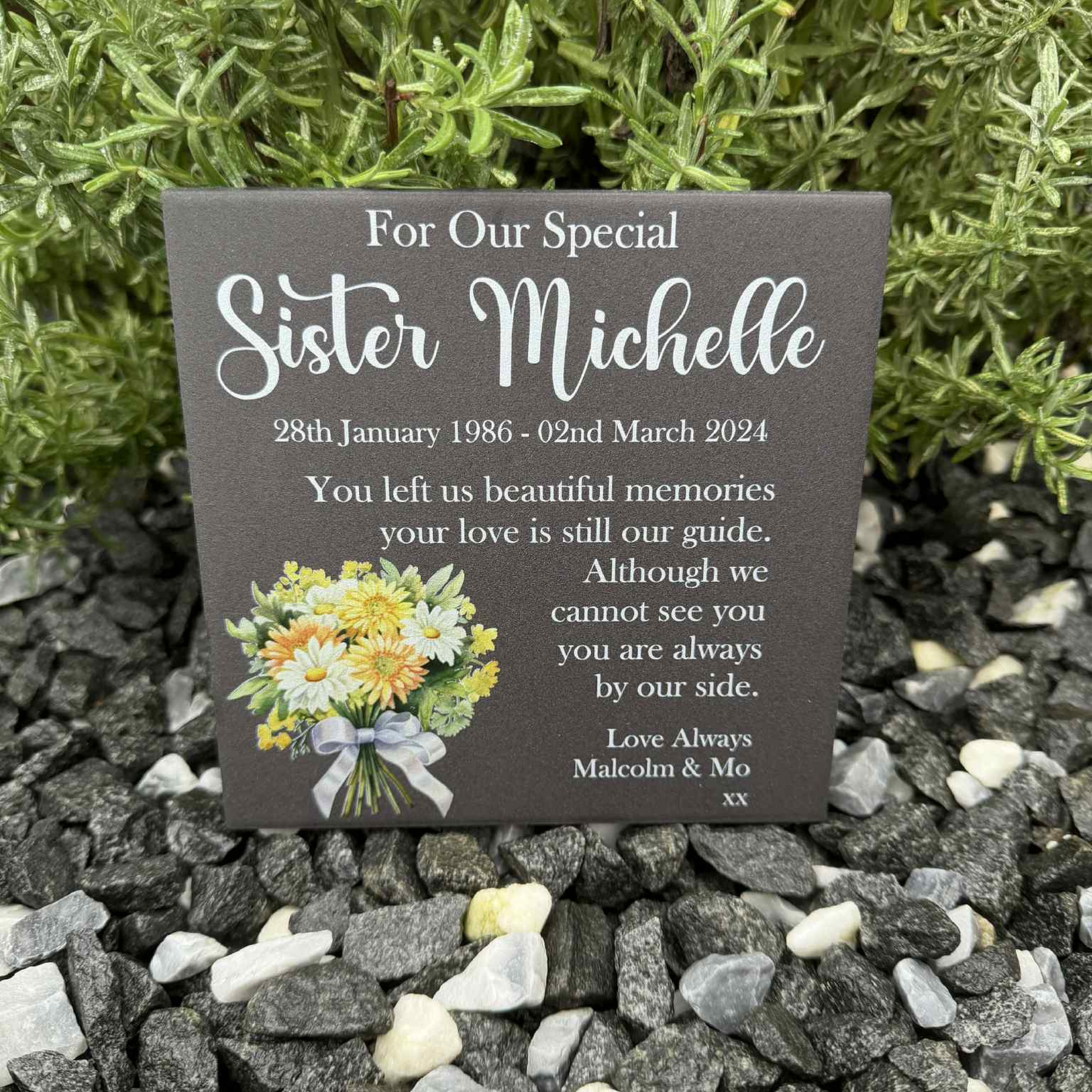 You Left Beautiful Memories Memorial Tile